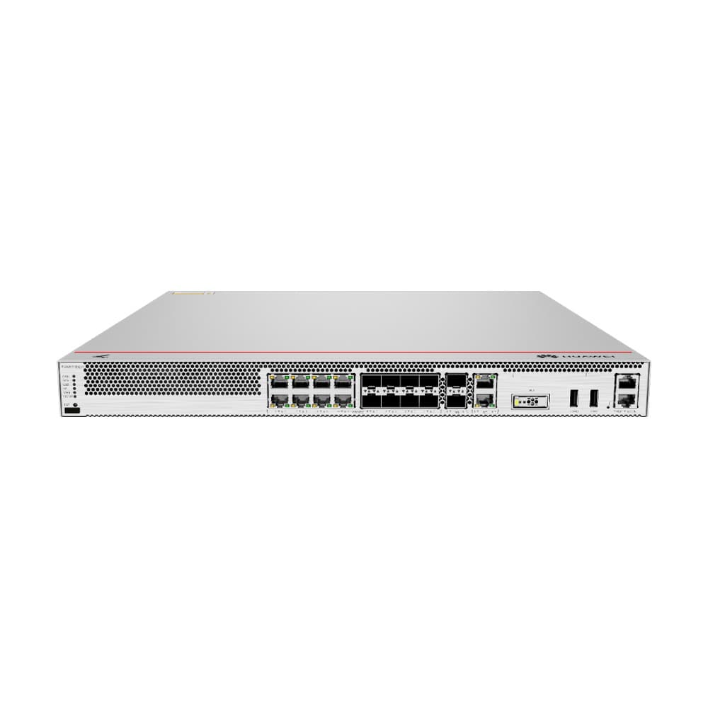 HUAWEI NETWORKING Firewall Host de CA USG6000F-S150 (2 puertos GE RJ45 + 8 puertos GE COMBO + 2 puertos 10 GE SFP+, 1 puerto de alimentación de CA, incluye VPN SSL para 100 usuarios)