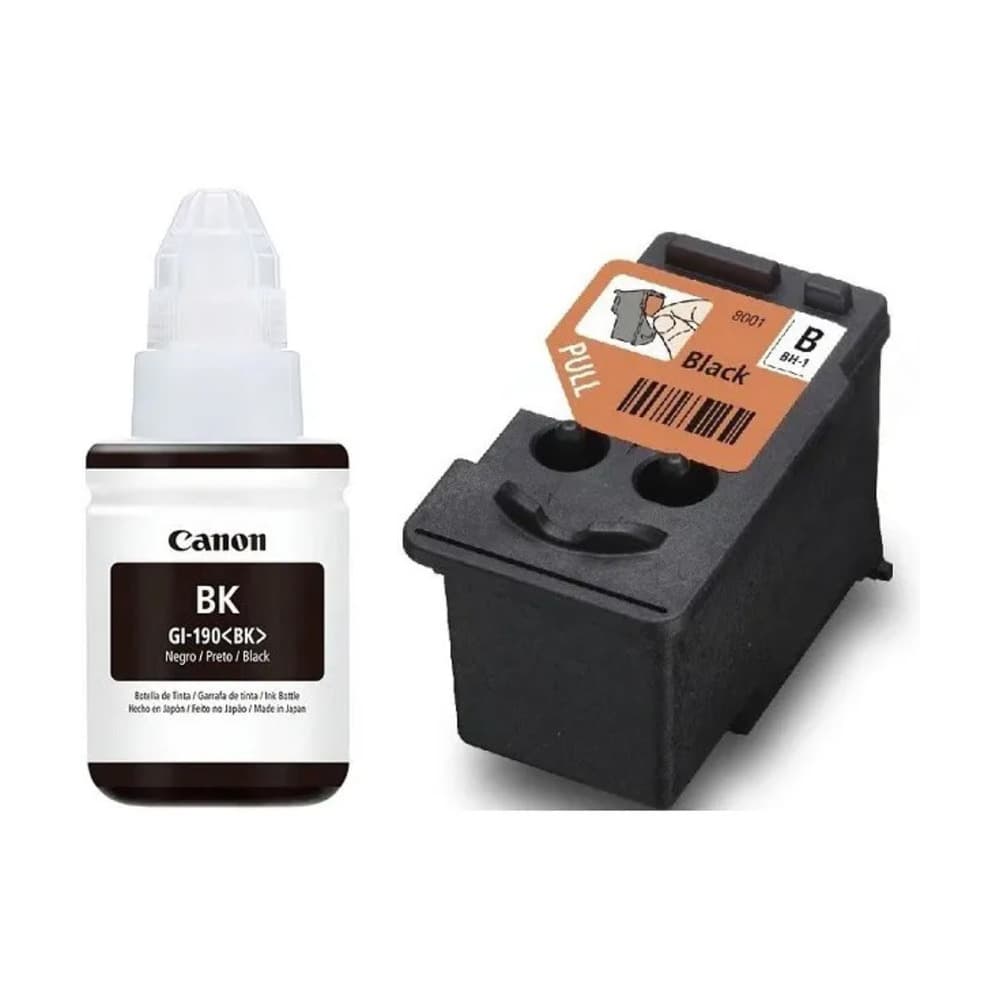 CANON SUMINISTROS Kit de cabezales Canon BH-1 + Botella GI-190 Negro