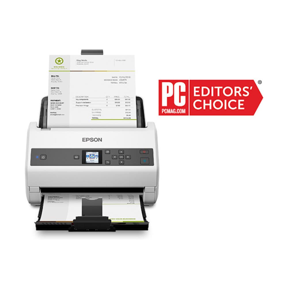 EPSONCORPORATIVO Escáner Epson WorkForce DS-870 vertical/Pantalla LCD/velocidad: 300dpi 65 ppm/130 ipm (Dúplex) /ADF hasta 80 paginas/ciclo diario hasta 7,000 paginas/USB3