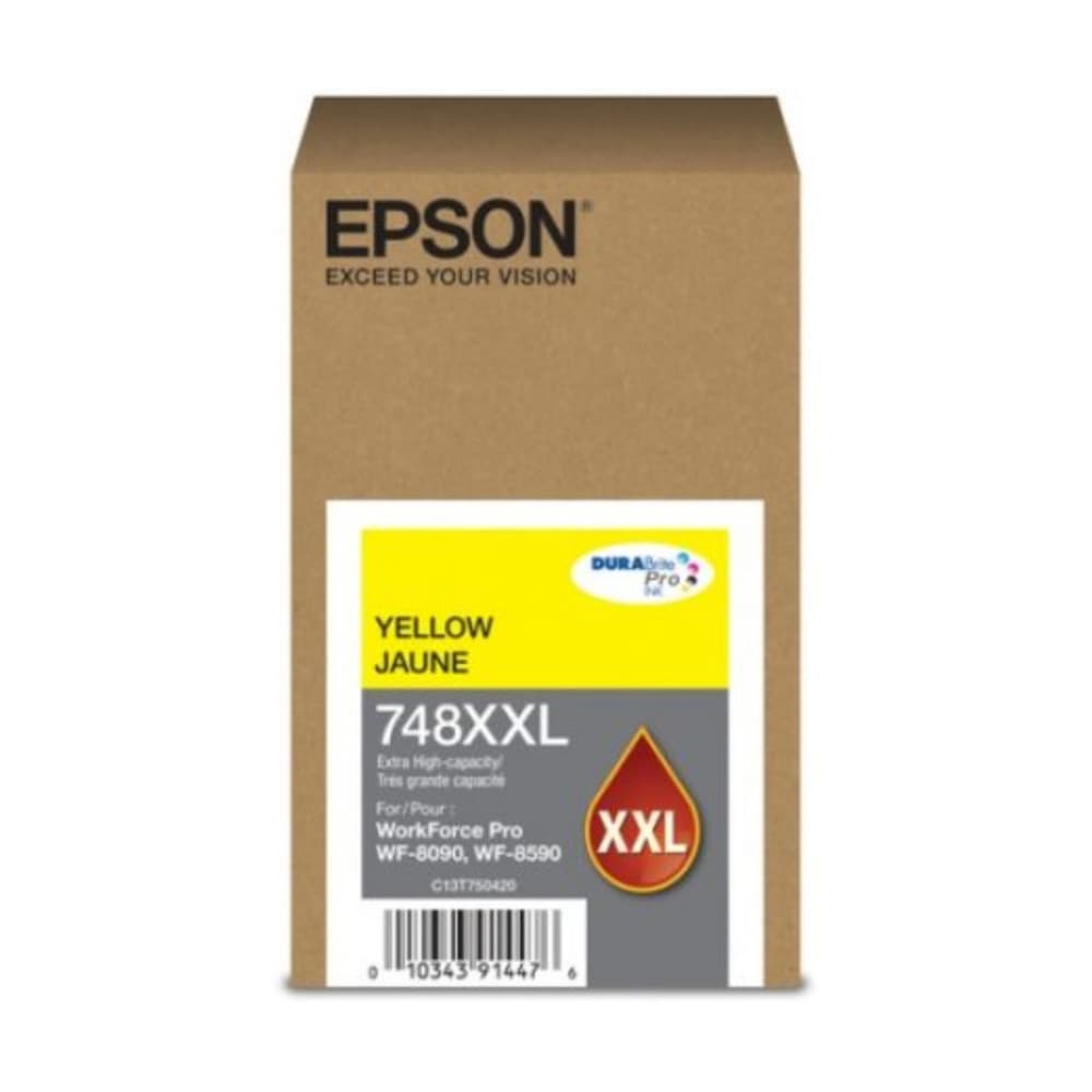 T748XXL420-AL Cartucho de Tinta Epson Yellow T748XXL420-AL para WorkForce WF-6090 o WF-6590