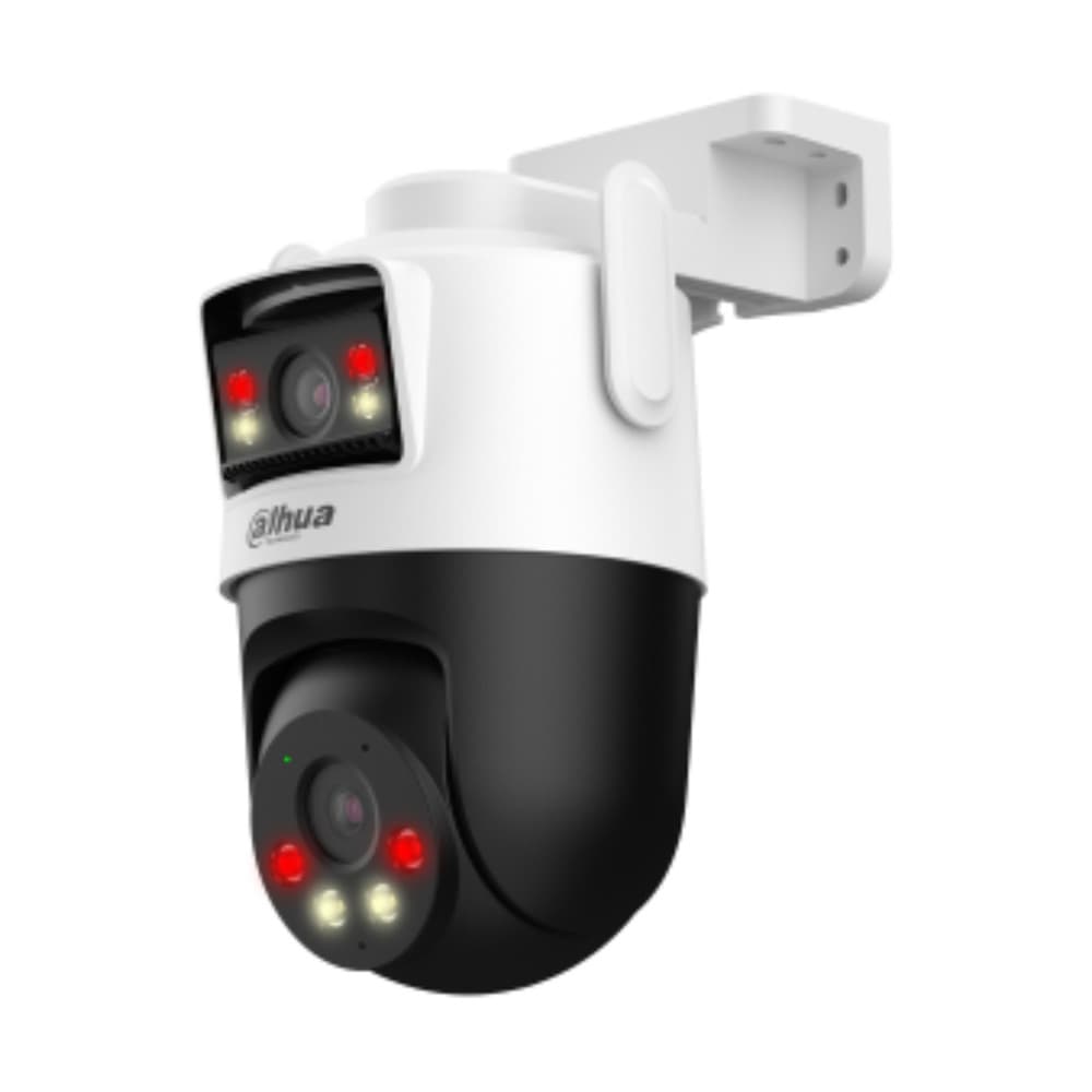 DAHUANEW Cámara Dahua Wifi Doble lente / 3MP / PT / IP66, IR y Iluminación hasta 20 y 30 mts, AI Detección Humana y Vehiculos, Patrullas (Preset Patrol) Autoseguimiento Humano y de Vahiculos, Alarma de Sonido y de Luz, Smart Dual Light, Wifi 6, Audio vidireccional, Soporta Micro SD hasta 256GB, Gestion desde la App DMSS (Dahua)