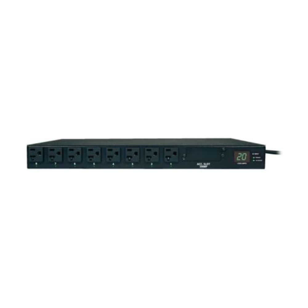 TRIPPLITE PDU Monofásico con Medidor Digital de Corriente / ATS - Switch de Transferencia Automática, 20A 120V, Instalación Horizontal 1U