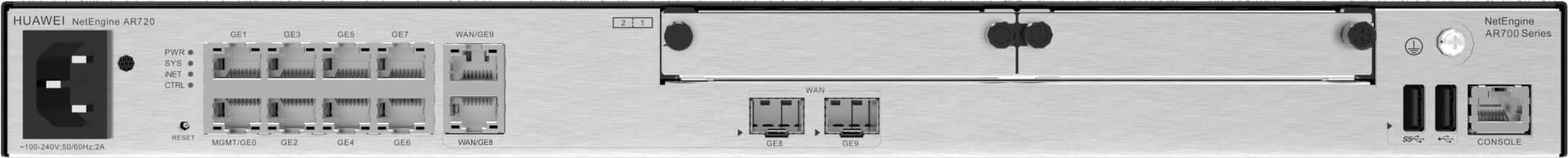 HUAWEI-NETWORKING Router HUAWEI AR720 8 Puertos 2 Puertos SIC 9 Mpps to 25 Mpps