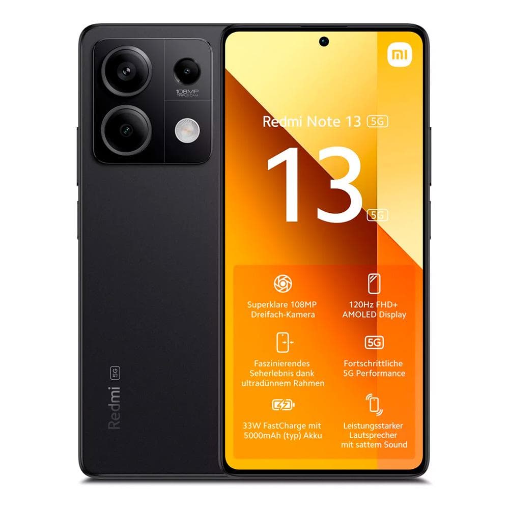 XIAOMI Celular Xiaomi Note 13 5G Graphite Black 8GB + 256GB