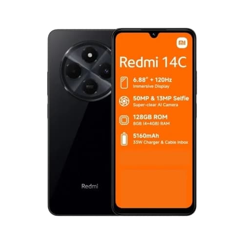 XIAOMI Celular Xiaomi Redmi 14C Midnight Black 4GB + 256GB (Colombia)