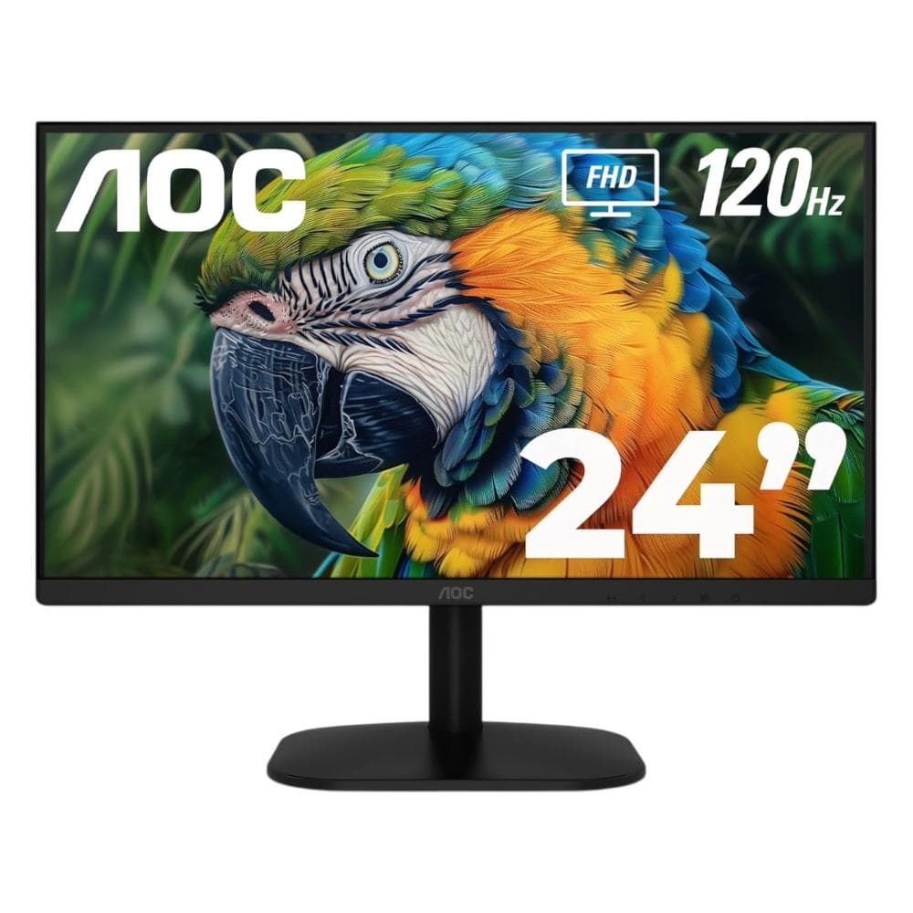 AOC Monitor AOC LCD Profesional plano 23.8 IPS Full HD (1920 X 1080) / 120Hz / 1 ms / VGA / HDMI /Base Fija / Kensington Lock / Adaptive Sync./3 años de garantía y 1 año adicional en partes eléctricas