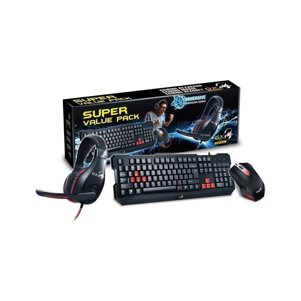 GENIUS COMBO TECLADO GENIUS+MOUSE+AUDIFONO GX KMH-200
