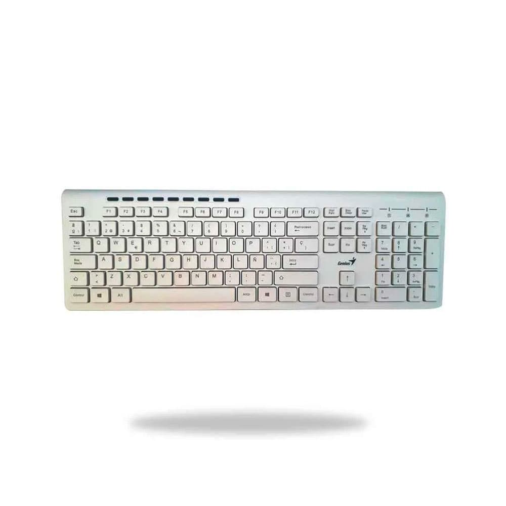 GENIUS Teclado Genius Slimstar 230 Blanco Alámbrico