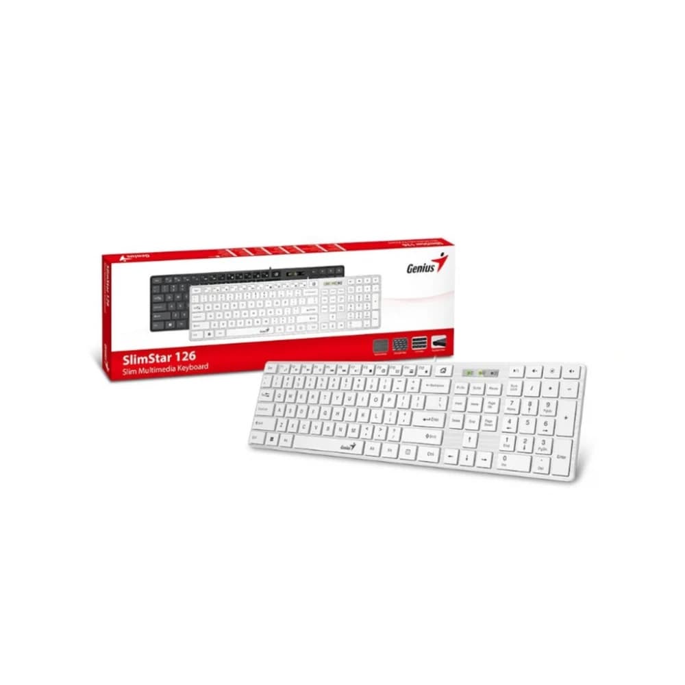 GENIUS Teclado GENIUS slimStar 126,SP,USB,WHITE