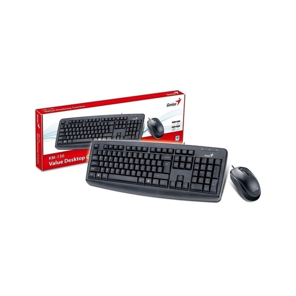 GENIUS Combo Teclado Genius+Mouse KM-130 USB Negro (SS130+DX-120)