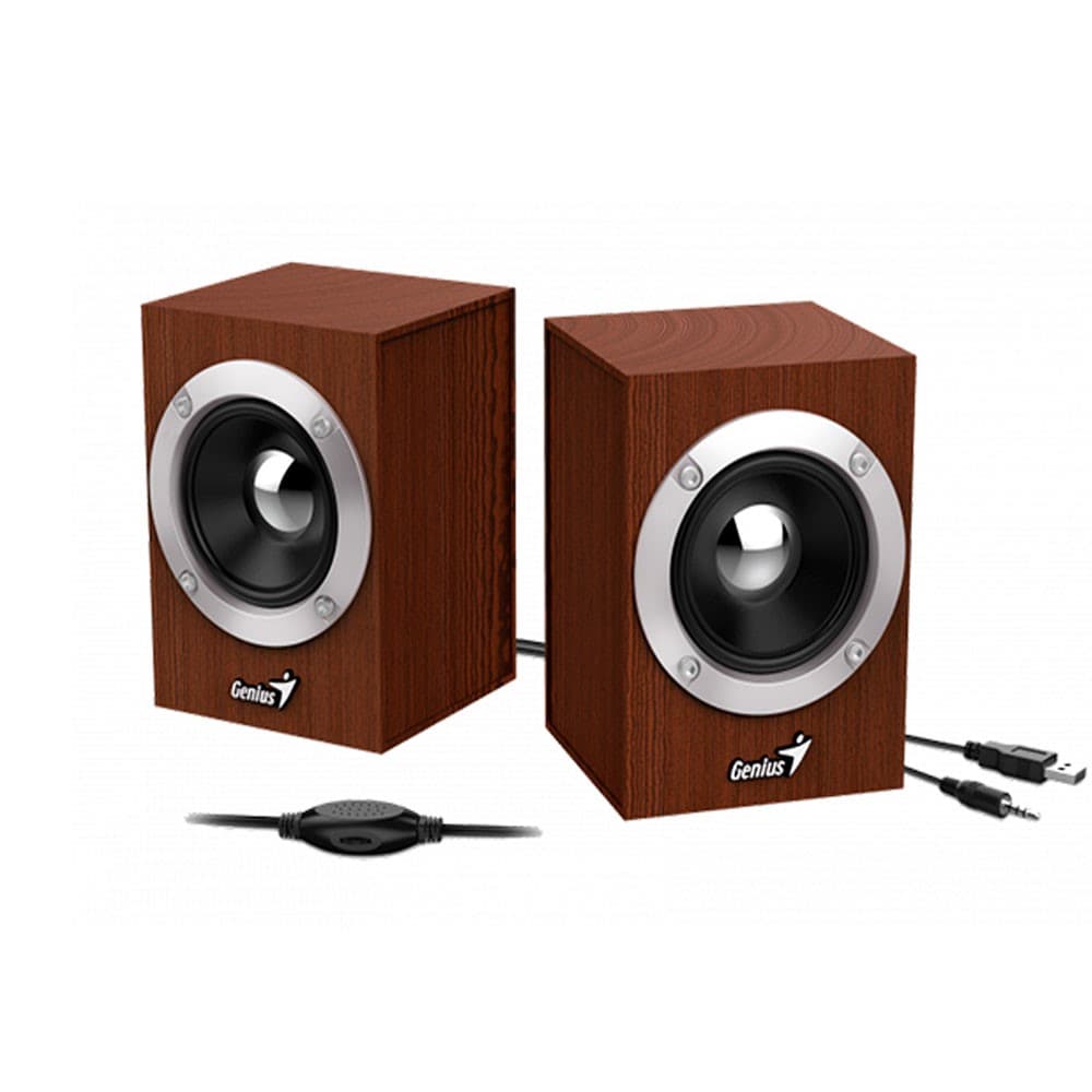 GENIUS Parlantes estereo Genius SP-HF280 USB de Madera