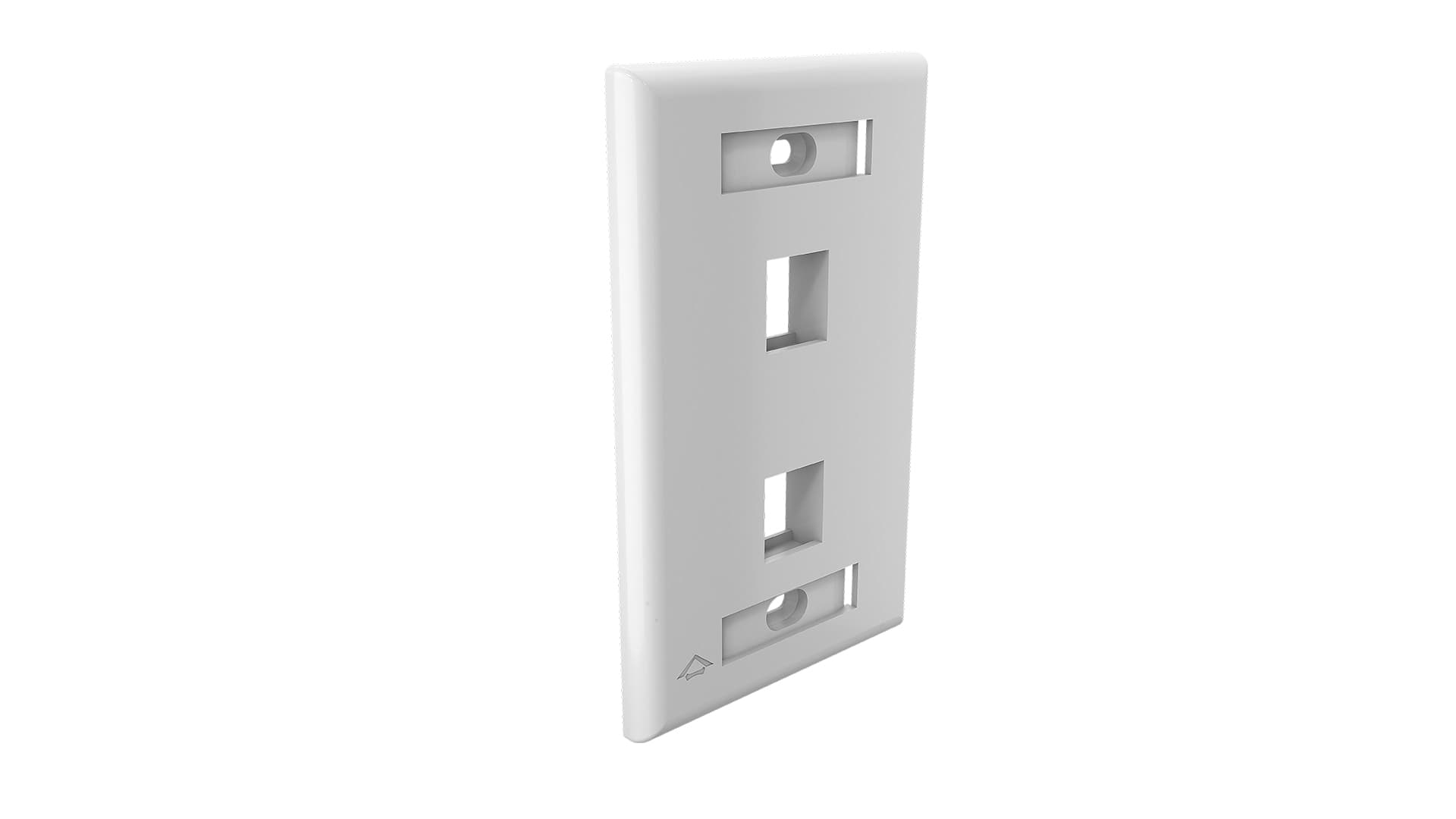 FURUKAWA COBRE FACEPLATE PLANO 2P - GLOSSY - BLANCO (4X2)