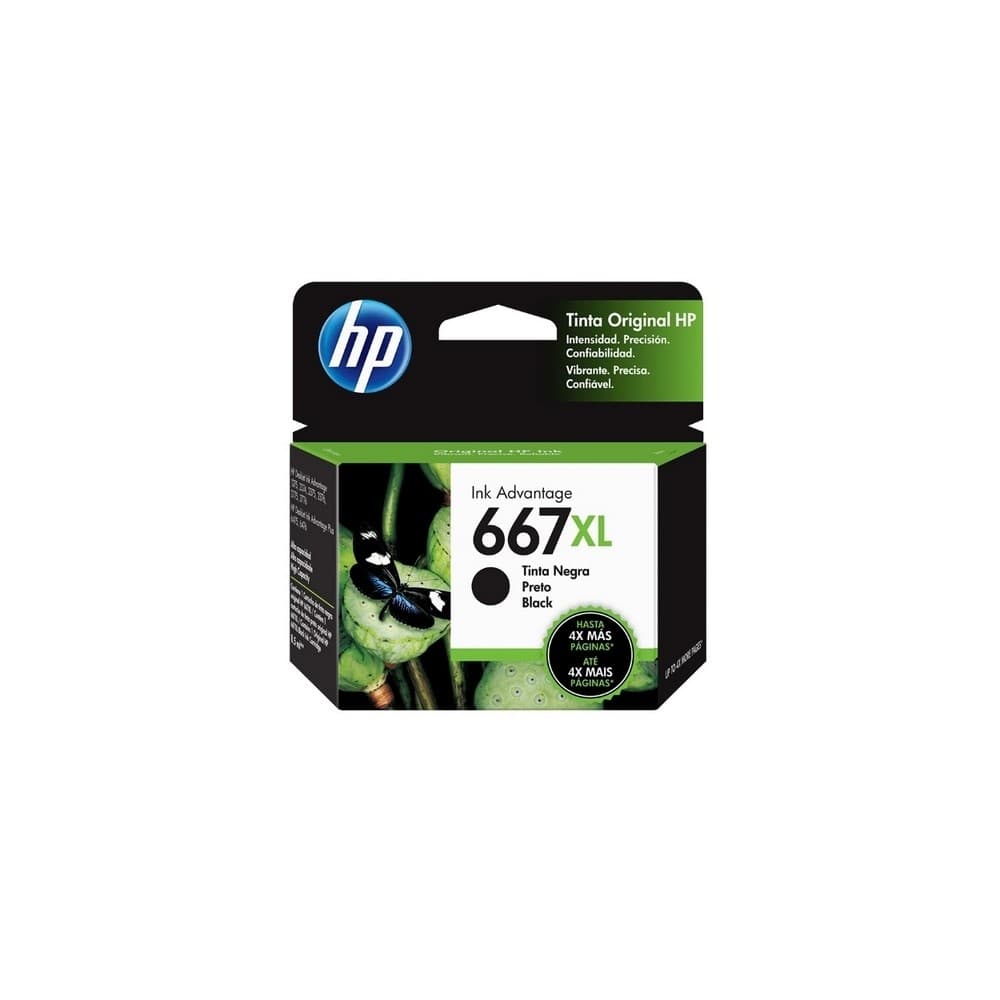 HPSUMINISTROS CARTUCHO HP NEGRO 667XL HP DESKJET INK ADVANTAGE 1216,1275,2335,2374,4175 480 pag