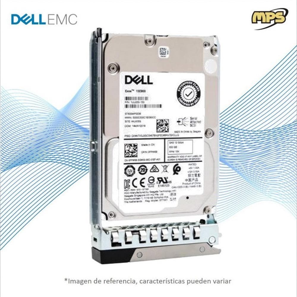 DELLSERVIDORES Disco Duro Dell 2.4TB 10K RPM SAS 12Gbps 512e 2.5in Hot-plug Hard Drive