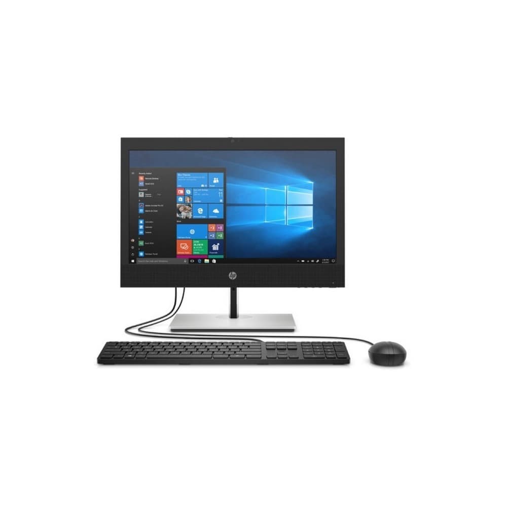 HPPCSCORP HP AiO 400 G6, Intel Core i7-10700, 8 núcleos 16 hilos 2.90GHz hasta 4.80GHz con frecuencia turbo, Windows® 10 Pro 64bit,LCD delgada de 23.8 FHD, de 250 nits, con retroiluminación LED y Base de altura ajustable, Gráficos integrados Intel® UHD, RAM 8GB (1x8GB) DDR4 2933, soporta hasta 64Gb en 2 slots SODIMM, SSD 512GB M.2 2280 PCIe, DVD, Teclado HP