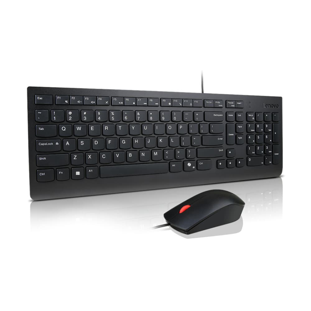 LENOVORELCORP Combo Teclado + Mouse Alámbricos Lenovo Essential Color Negro