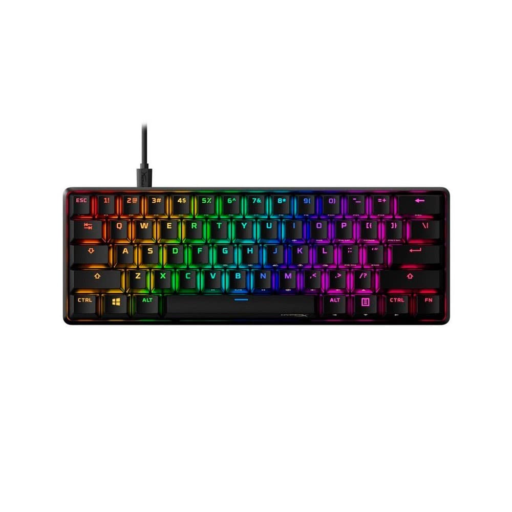 HYPERX Teclado Gamer HyperX inglés US color negro con luz RGB.