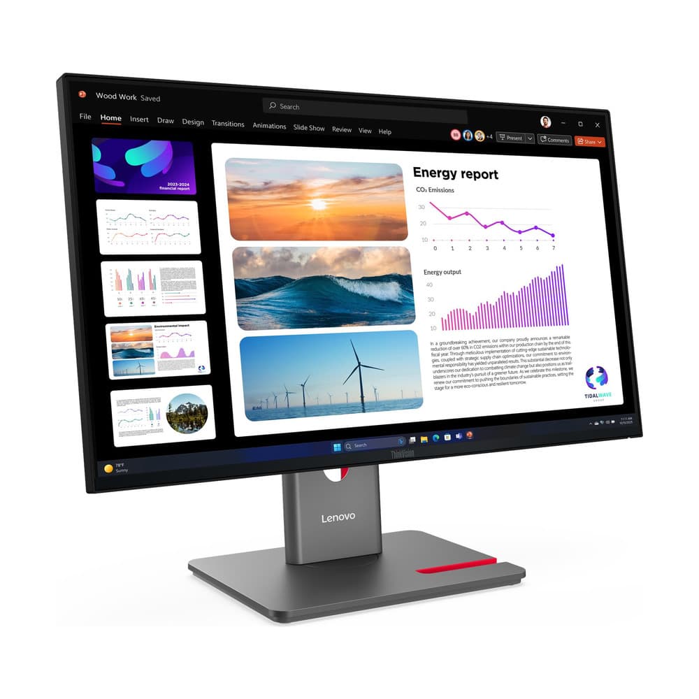 LENOVOMONITORES Monitor Lenovo ThinkVision P24Q-40, 23,8" WLED / Full HD (2560 x 1440)/ 120Hz/ USB B x 1/ USB C x 1 /USB A x 3 / HDMI x 1 / DisplayPort x 2 / Altura ajustable / VESA / 3 años Gtia.