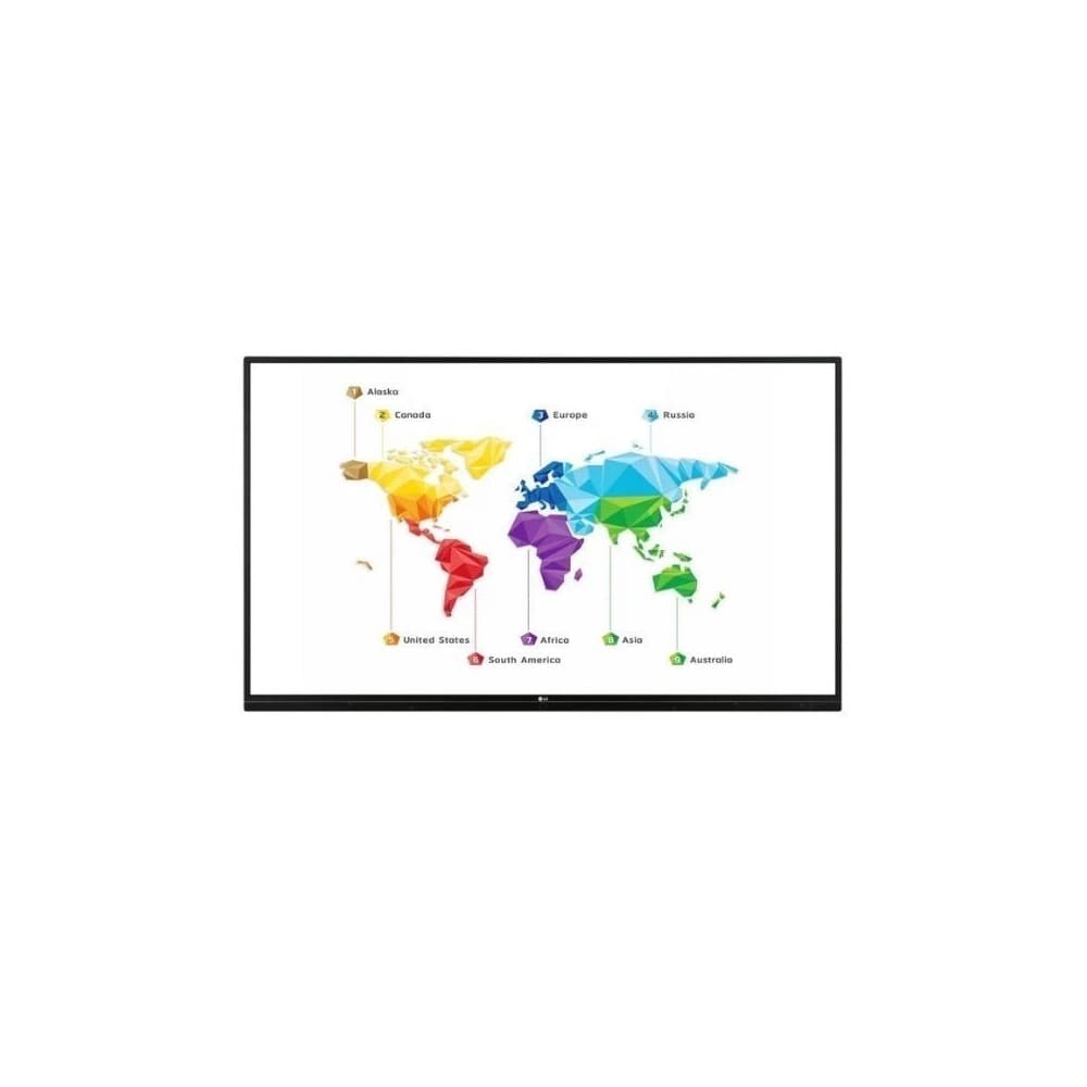 LGELECTRONICS MONITOR LG TOUCH IR 65 resolucion 3840 x 2160/ brillo 350cd/Panel IPS / Built in speakers / IR touch 20 point/ 16/7/ Performance Android OS 8.0