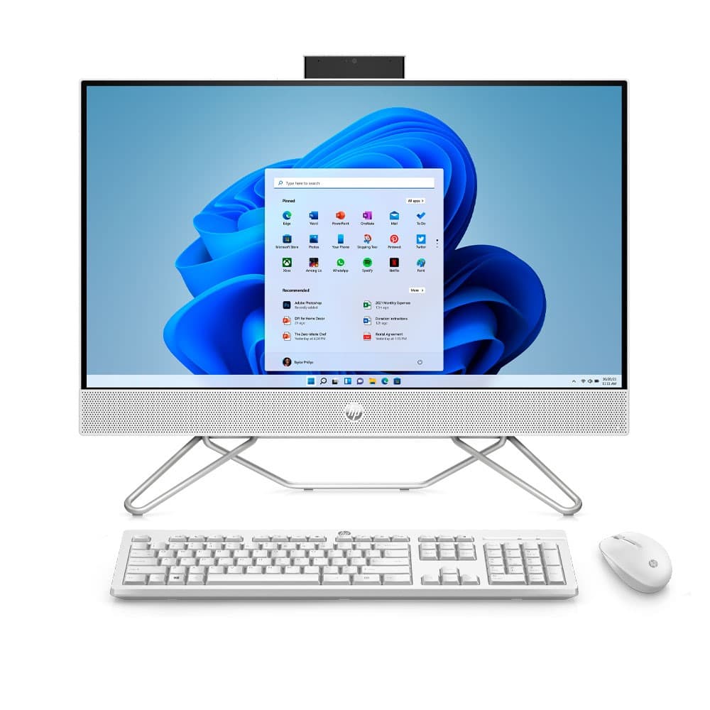 HPPCSCONSUMO Computador Todo en uno HP Ryzen 5, 23.8” pulgadas FHD, 8GB RAM/256GB SSD, Windows 11, Blanco