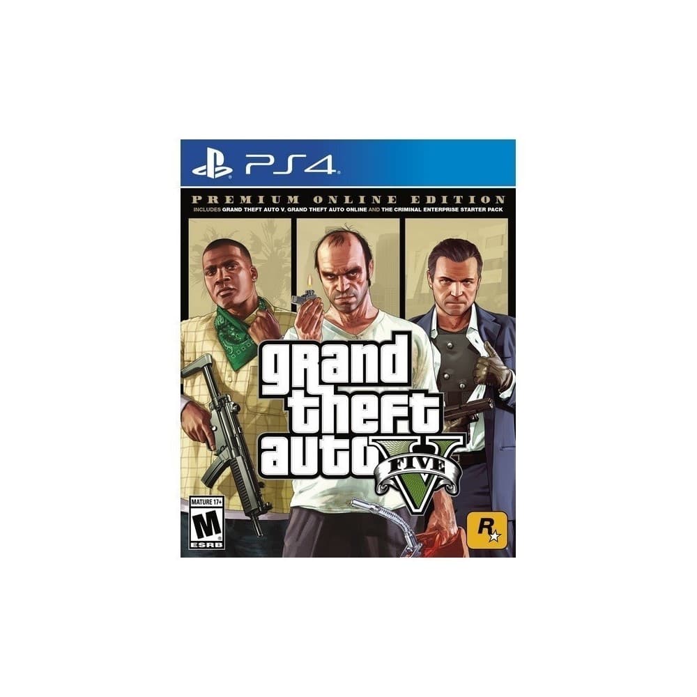 SONY Video Juego para Play Station 4 PS4 Grand Theft Auto V Premium Edition 710425570322