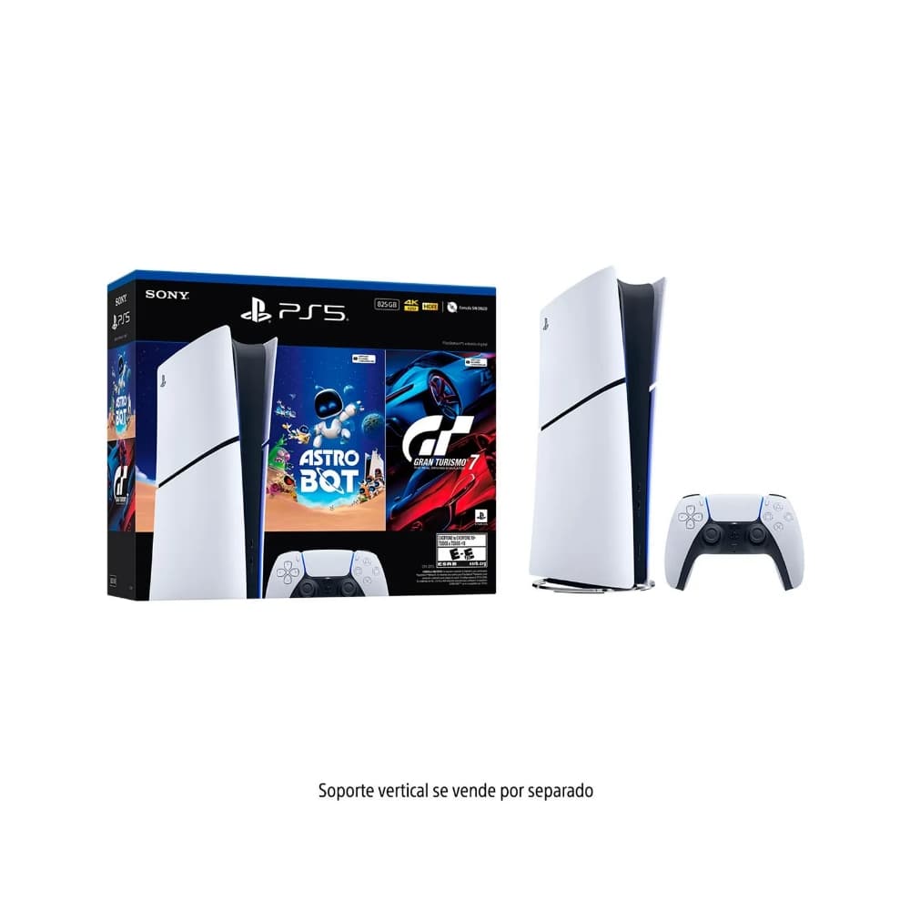 SONY PLAY STATION PS5 HW 2115 (825 GB) Bundle Latam Digital GT7 (voucher) + Astro Bot (voucher)