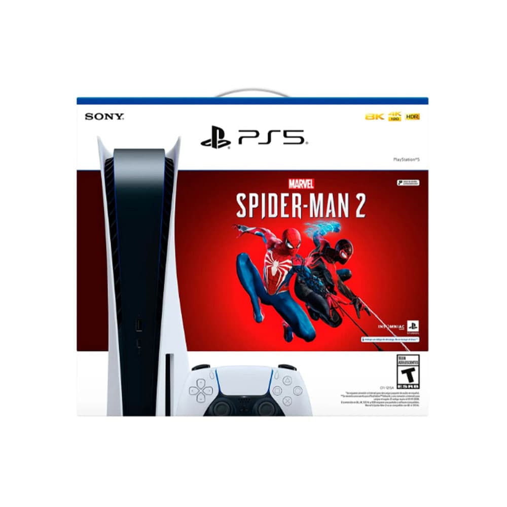SONY PLAY STATION PS5 HW 1215 Estándar 825GB SSD Spider-Man 2 - Latam