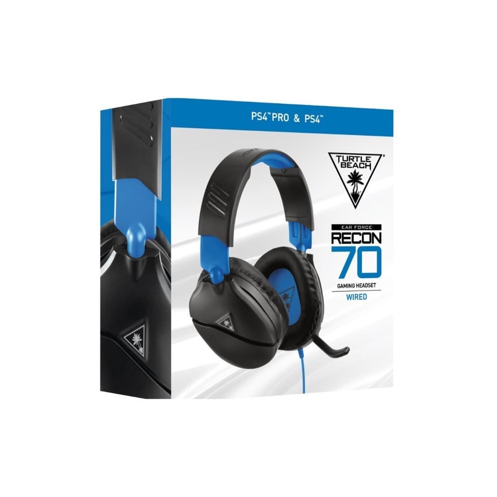 SONY PLAY STATION Audífonos de Diadema, alambrico, Turtle Beach Recon para Gamer con micrófono, Recon 70P. color negro, Plug 3.5mm.