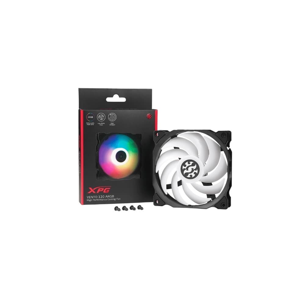 ADATA-XPG Fan Cooler (Ventilador) XPG by ADATA VENTO ARGB / 1.200 RPM / 60.000 Hrs. / 120 mm.