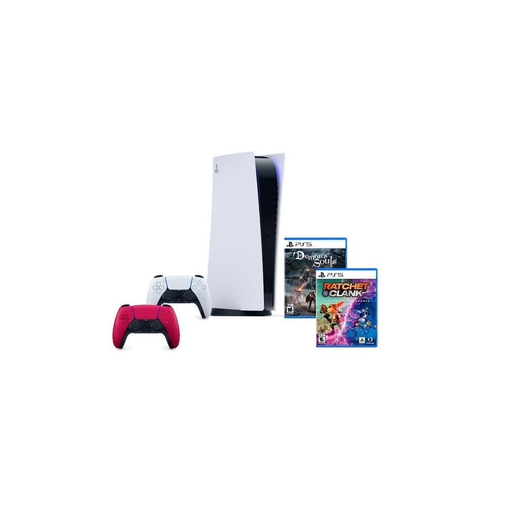 SONY PS5 HW 1115 Standard + PS5 Dualsense Red + PS5 Demons + PS5 Ratchet
