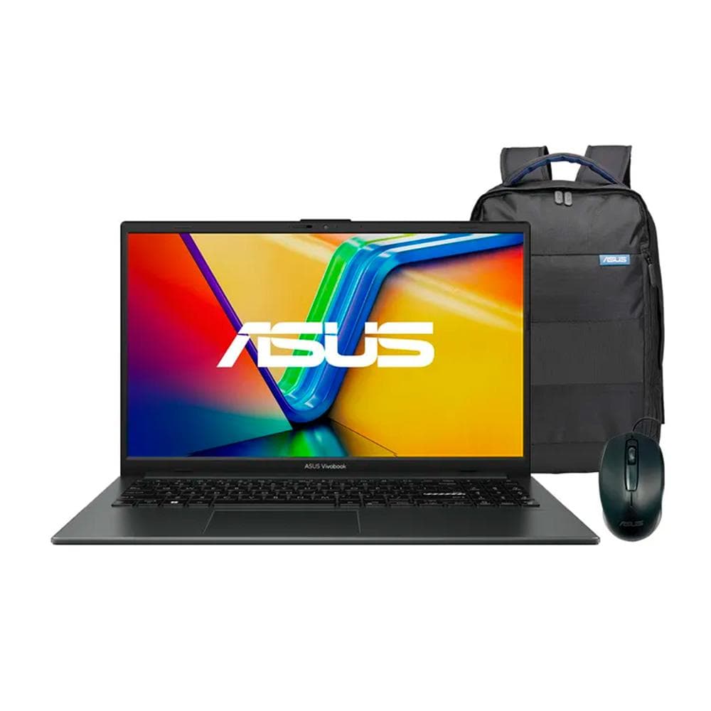 ASUS Portátil ASUS Vivobook Go 15 E1504GA-NJ330W Intel® Core™ i3-N305, 15,6 FHD, 8GB, 512 SSD,SO W 11 Home, Mixed Black. Morral y Mouse.