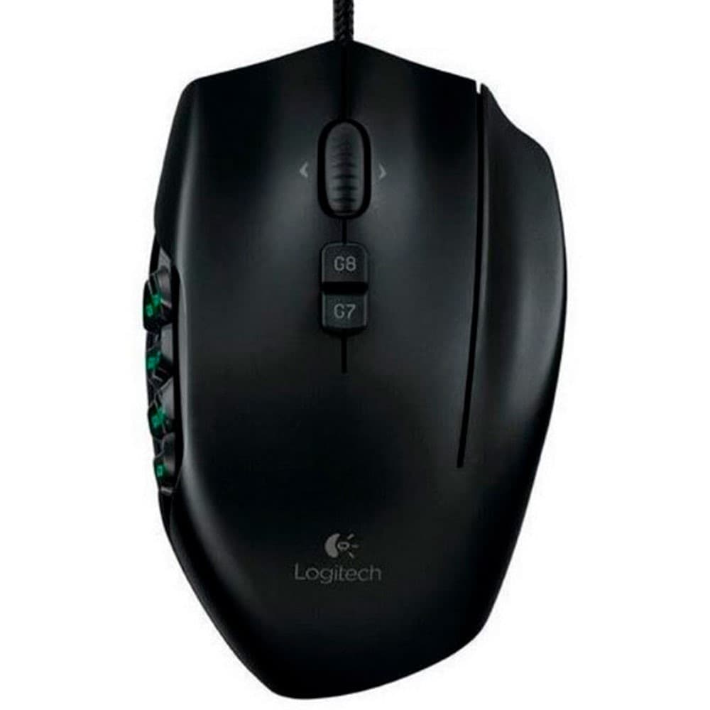 LOGITECH Mouse logitech G600 MMO gaming alámbrico USB 8000DPI color negro