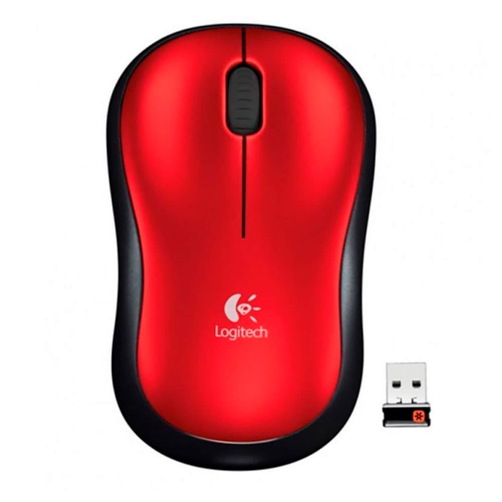 LOGITECH Mouse M185 Logitech Inalámbrico Receptor USB Rojo