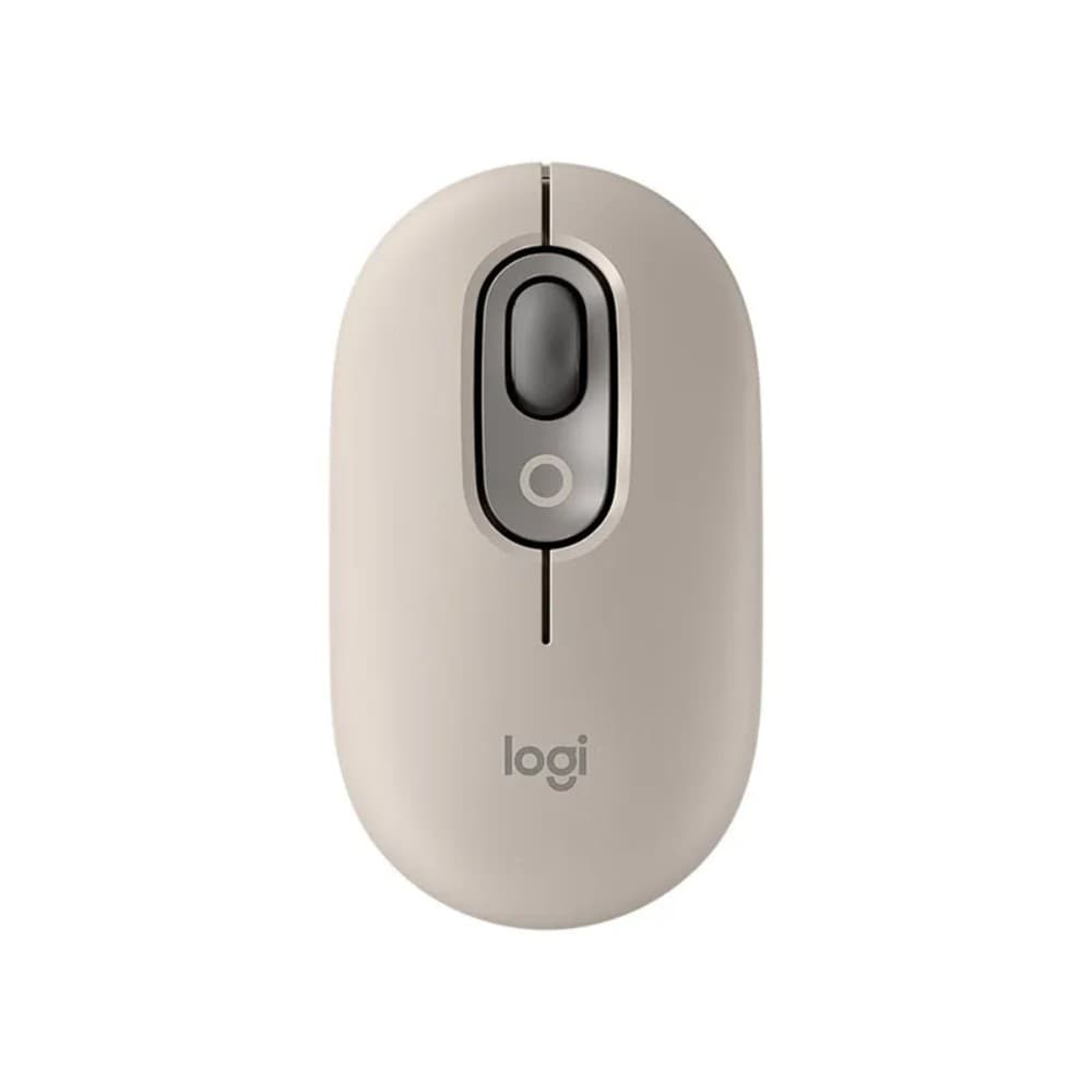 LOGITECH Pop Mouse LOGITECH Inalambrico With Emoji COLOR Almendra