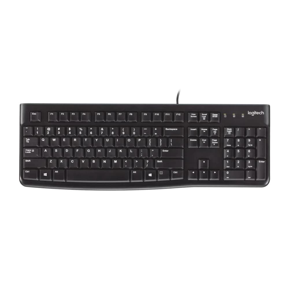 LOGITECH Teclado LOGITECH K120 QWERTY COLOR Negro