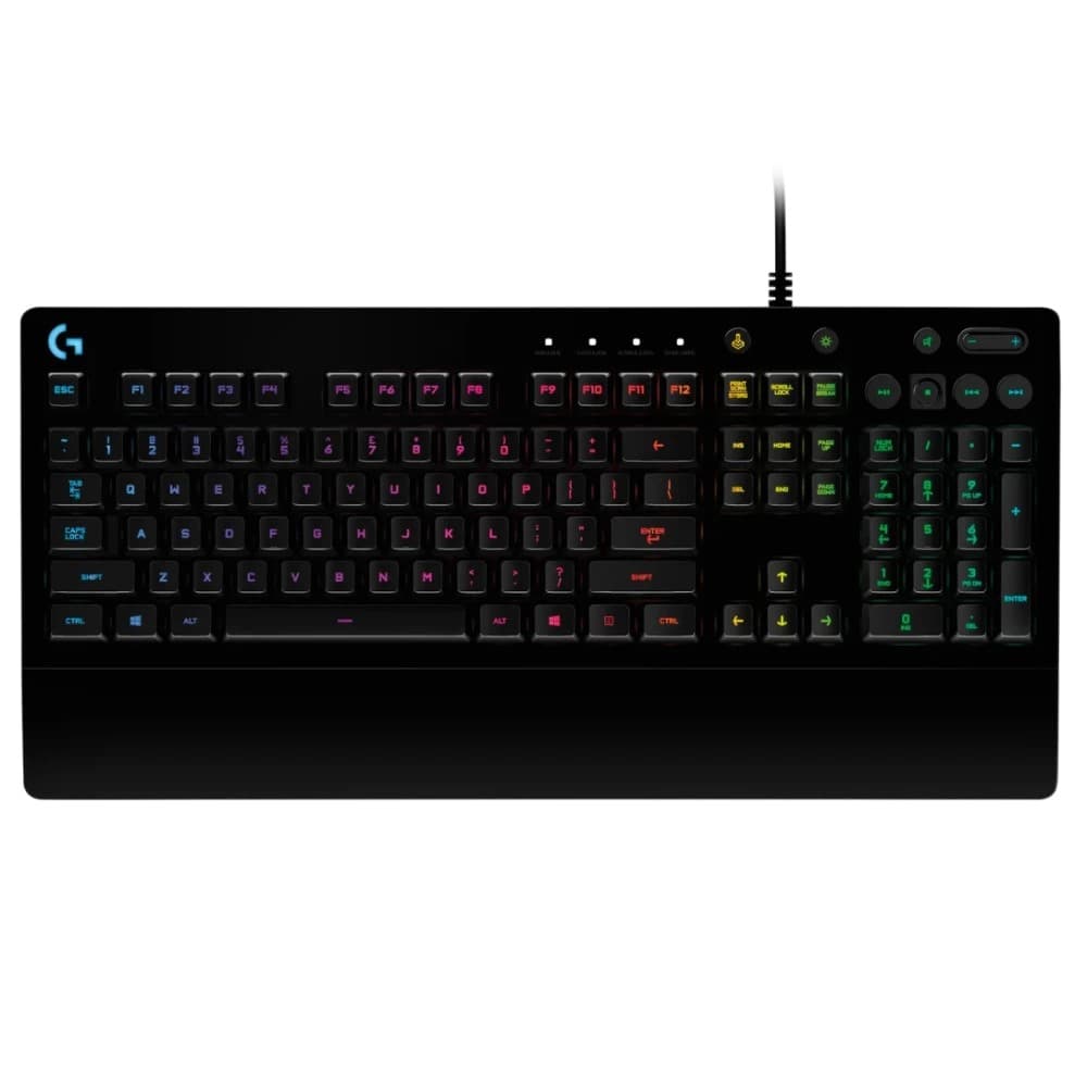 LOGITECH Teclado G213 prodigy logitech gaming ingles alámbrico USB RGB lightsync color negro