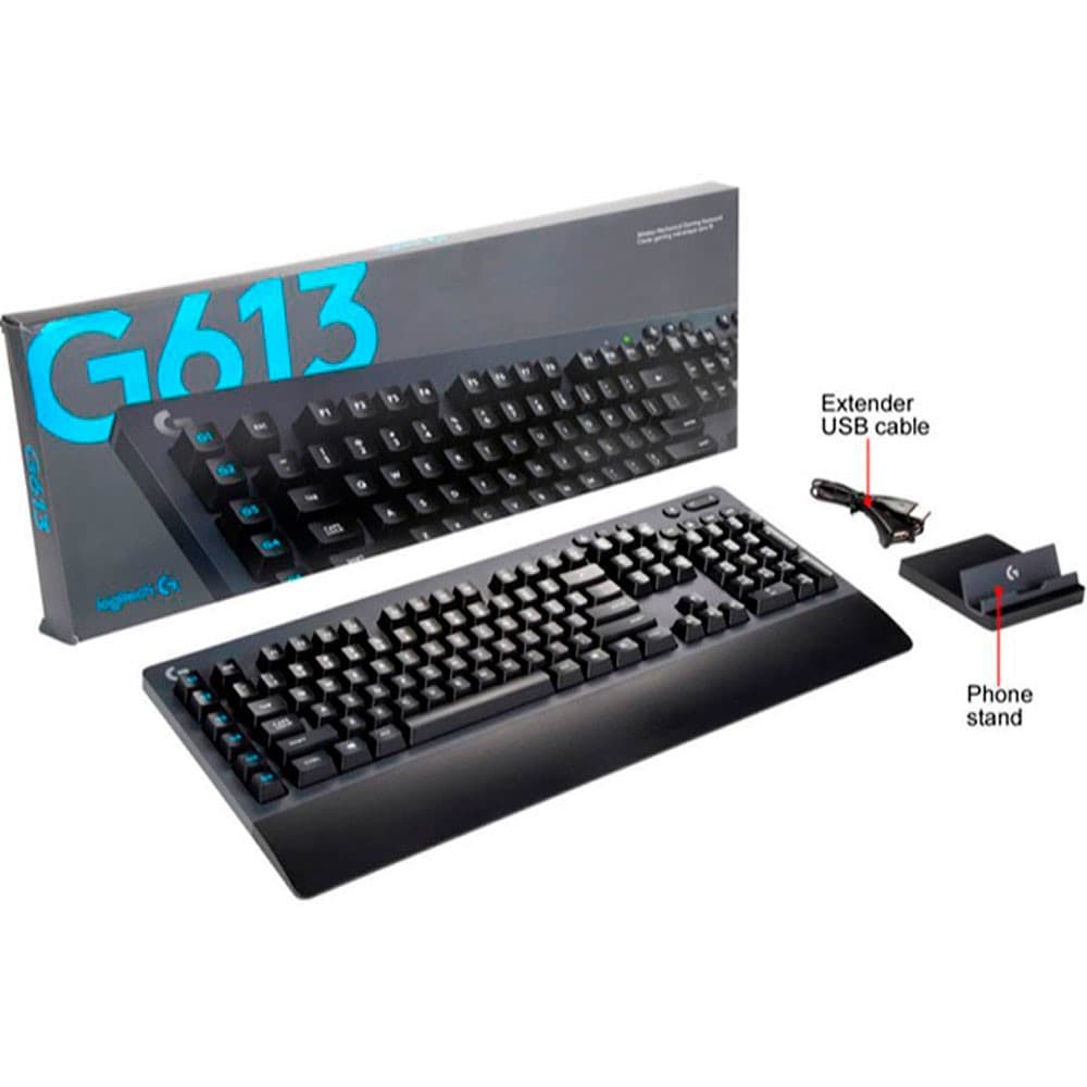 LOGITECH Teclado G613 logitech lightspeed gaming idioma ingles con bluetooth color negro