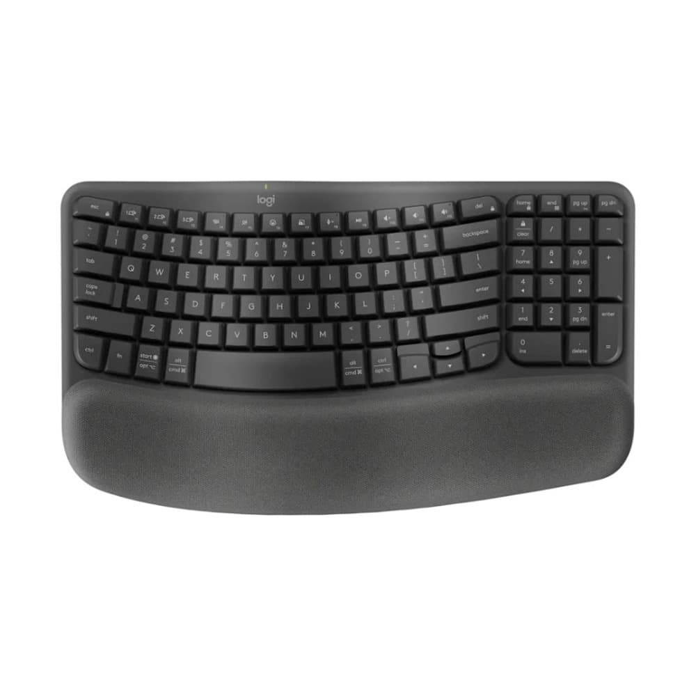 LOGITECH Teclado Inalámbrico Ergonómico Logitech Wave Keys Color Grafito