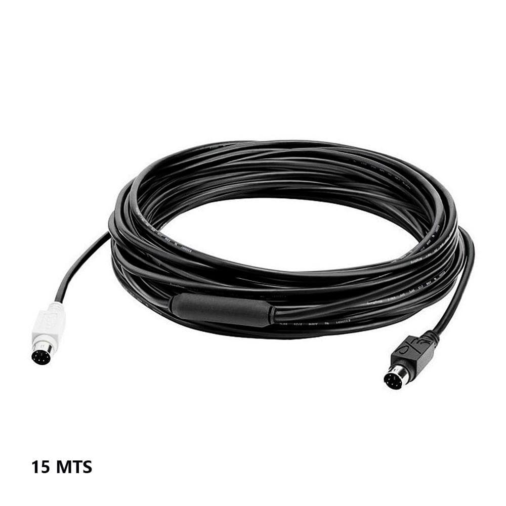 LOGITECH CORPORATIVO Cable LOGITECH De Extensión De 15 Metros Para Group COLOR Negro