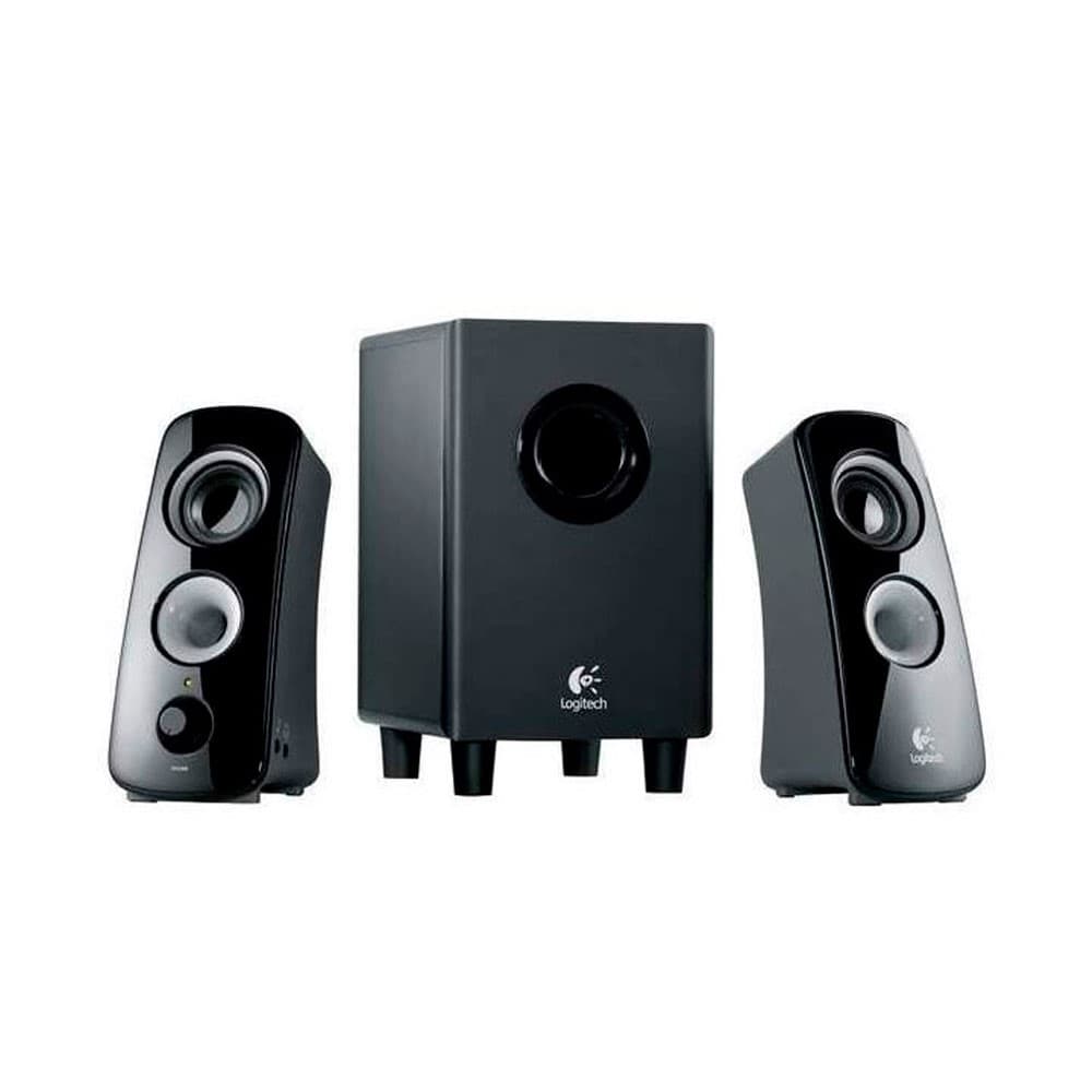 LOGITECH Parlante Logitech Z323 2.1 Potencia 30W Subwoofer 18W Plug 3.5mm/RCA Compatible PC-Cell-Tablet Garantía 2Años-NEGRO