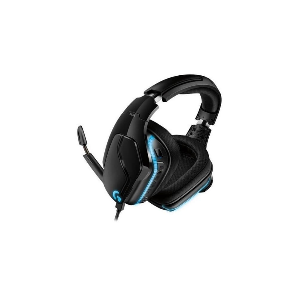 LOGITECH DIADEMA G635 Logitech Gaming Alámbrica Plug3.5mm/USB Multiplataforma Sonido 7.1 DTS/DOLBY 2.0 RGB Lighting Cable 1.5Metros Controles Cancela Ruido Garantía 2Años-NEGRO