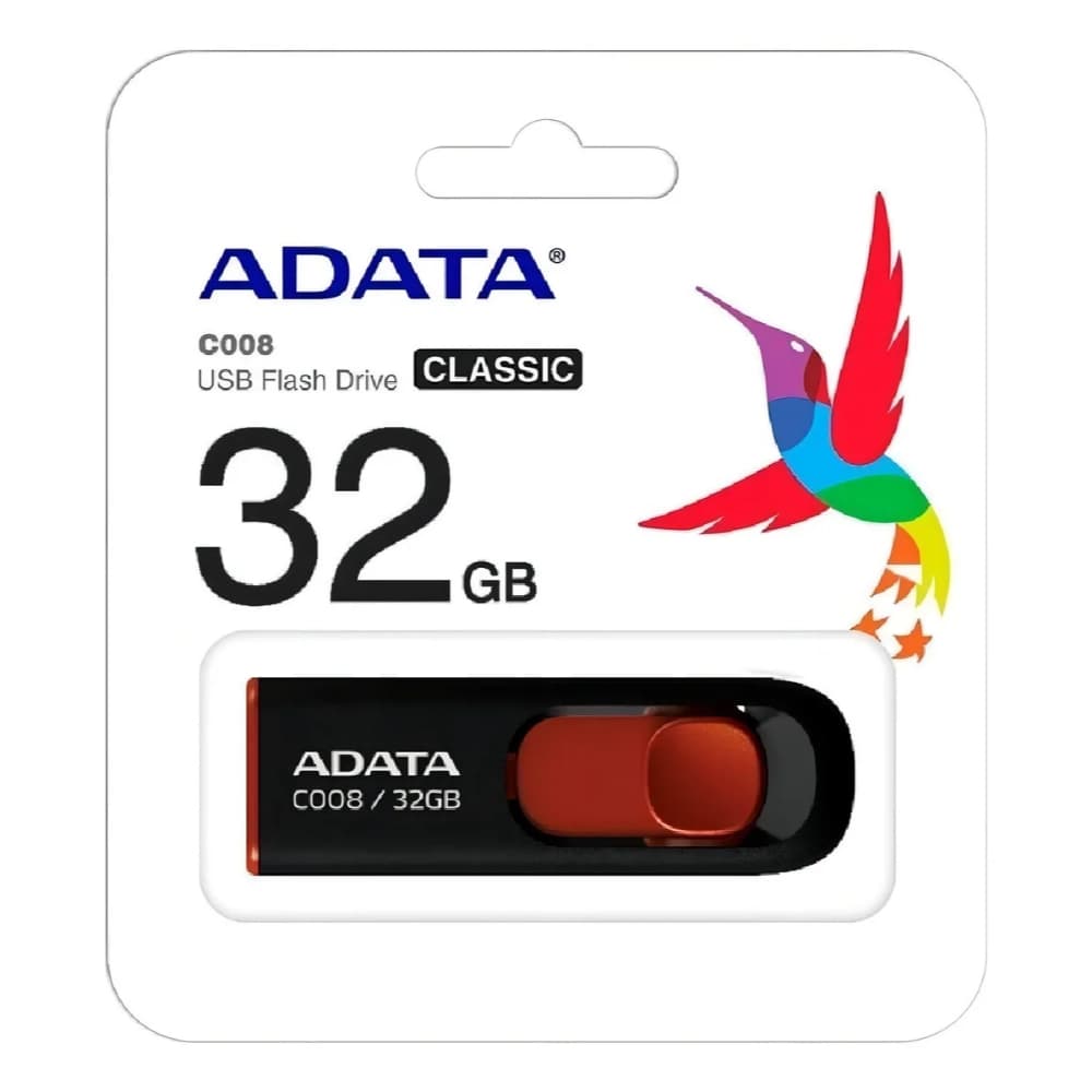 ADATA Memoria USB ADATA 2.0 C008 Retráctil 32GB COLOR Negra
