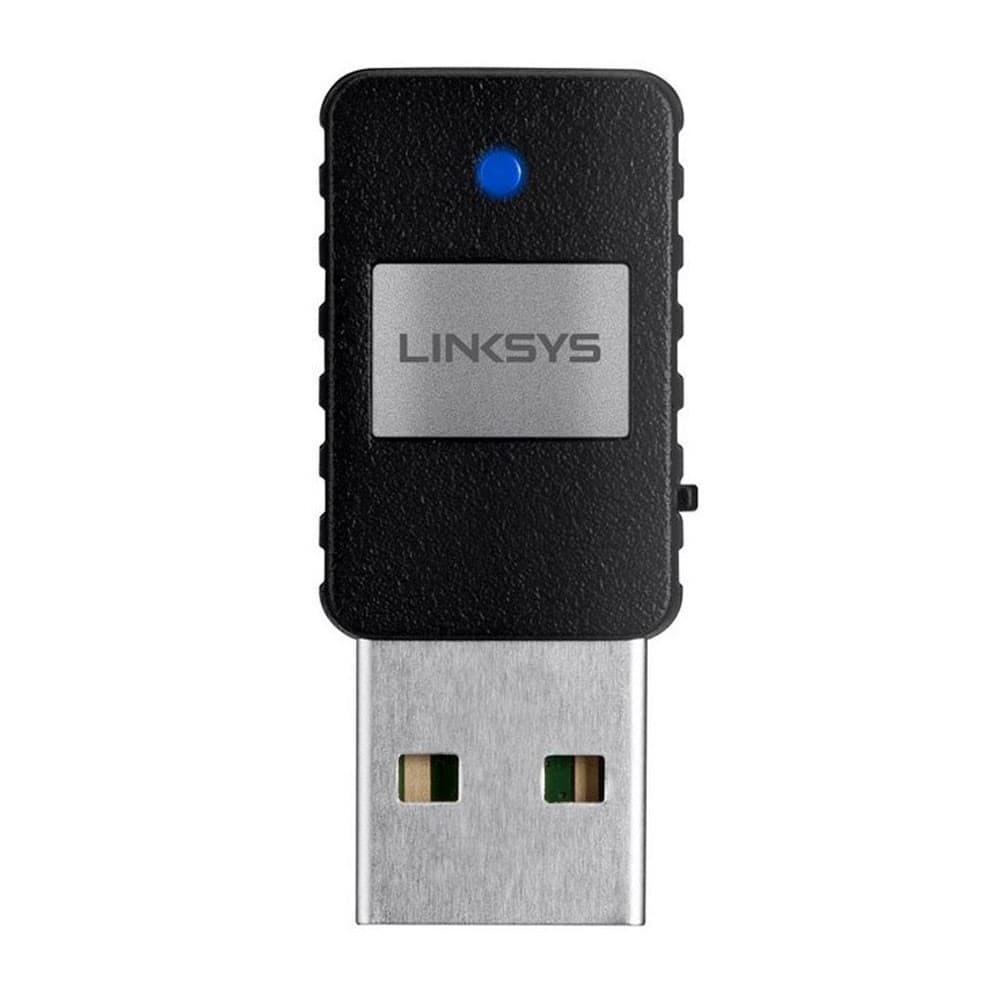 LINKSYS Mini Adaptador Inalámbrico Linksys AE6000 de Doble banda, 802.11ac, USB 2.0. Doble banda (2,4 GHz / 5 GHz) AC600