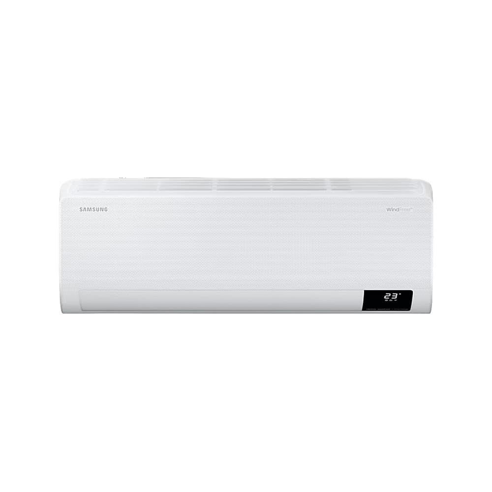 SAMSUNGAIRESACONDI Mini Split Samsung 12.000 BTU WIND-FREE INVERTER R410A. 220V Caracteristicas princiapales: *SIN CORRIENTES DE VIENTO *Modo Usuario Unico* Enfriamiento Rápido *Modo Good Sleep *Compresor digital Inverter Boost *Control Wi-Fi a traves de Smart Things *Easy Filter plus *Estabilizador de Voltaje Incorporado *Auto Restart *Serpentin CU / Al *Los equip