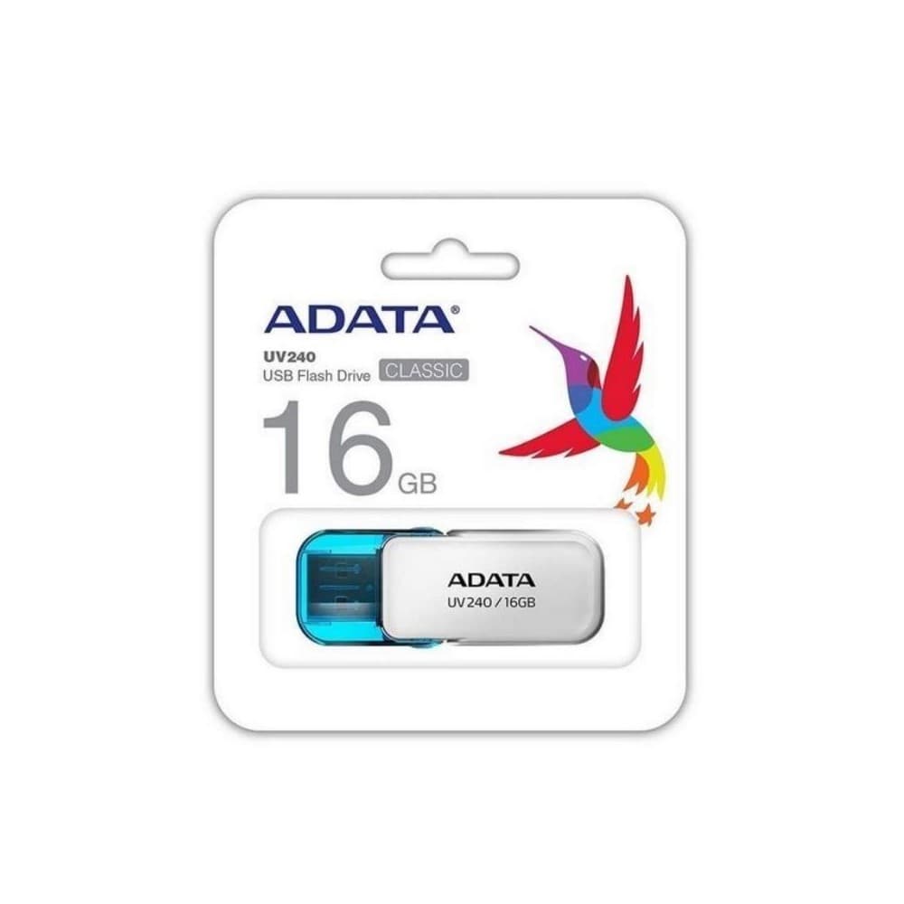 ADATA Memoria USB 2.0 Adata UV240-16GB-Blanco/Azul