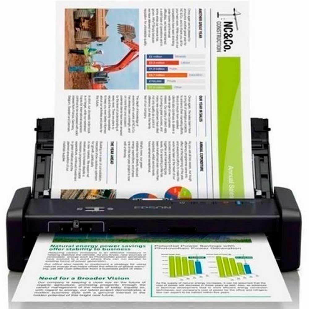EPSONCORPORATIVO Escáner WorkForce ES-300W inalámbrico dúplex portátil para documentos Negro