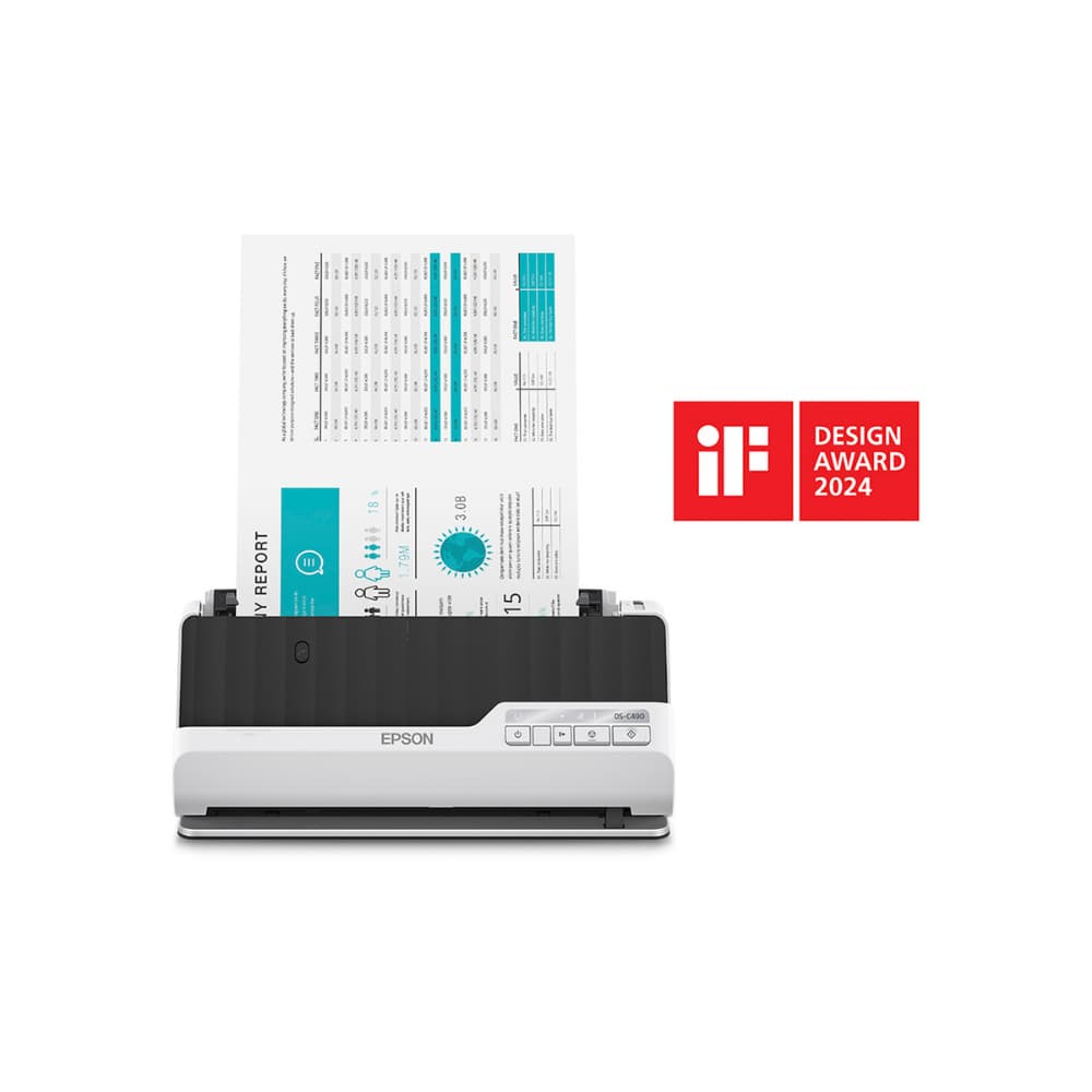 EPSONCORPORATIVO Escaner Vertical Compacto WorkForce DS-C490 - 40ppm / 80 ipm -ADF 20 hojas