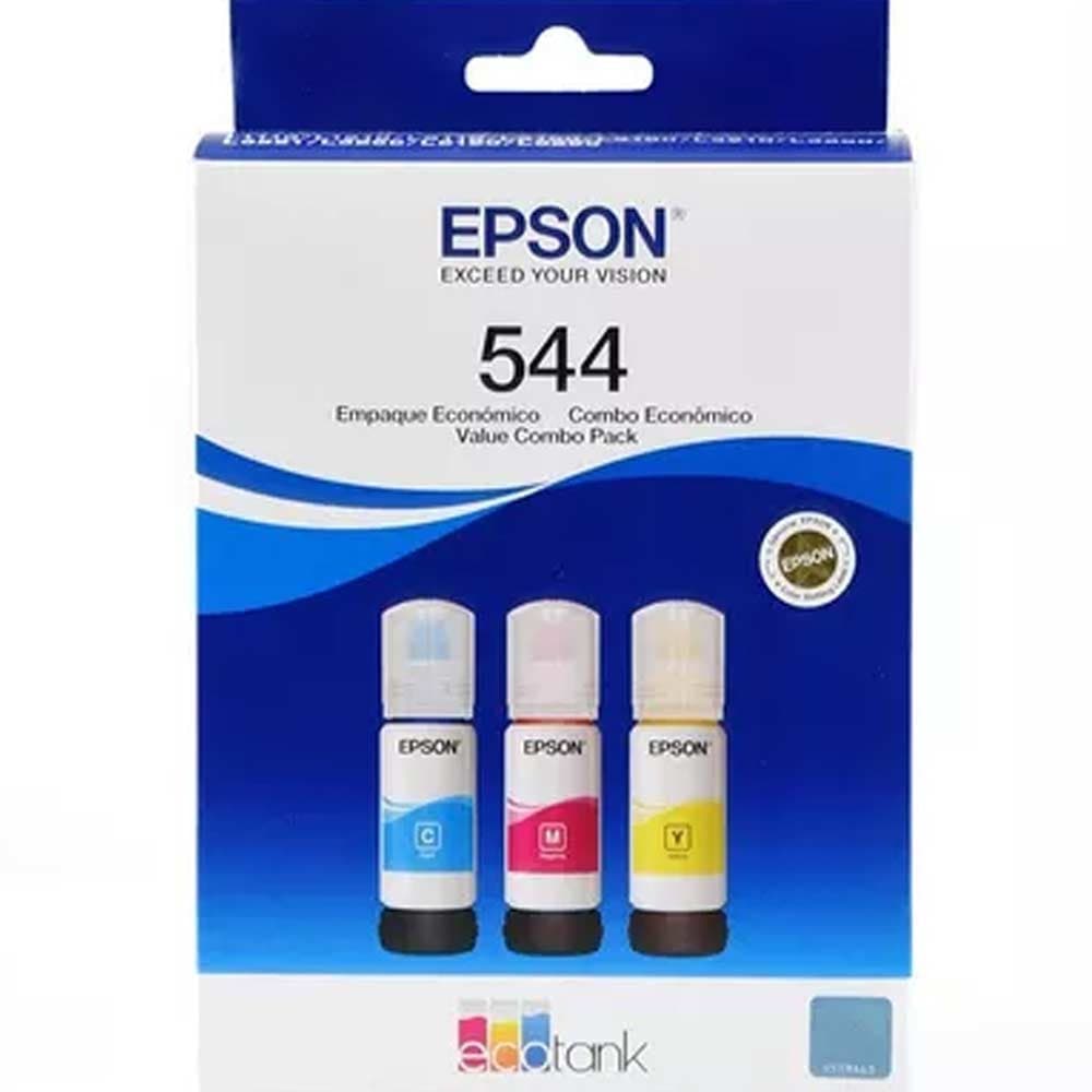 EPSONSUMINISTROS Botella Epson T544520-3P - Multipack 3 botellas Color cyan, magenta y yellow, IMPRESORA L3110/L3150- cyan Ink (7.500 paginas)