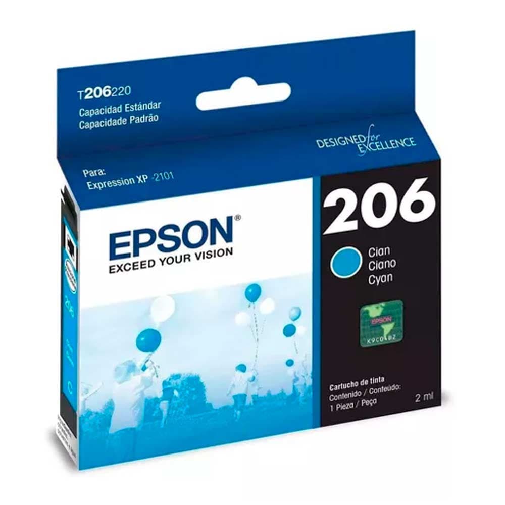 EPSONSUMINISTROS Cartucho Epson T206220-AL Cyan Ink Cartridge-Xpression XP-2102