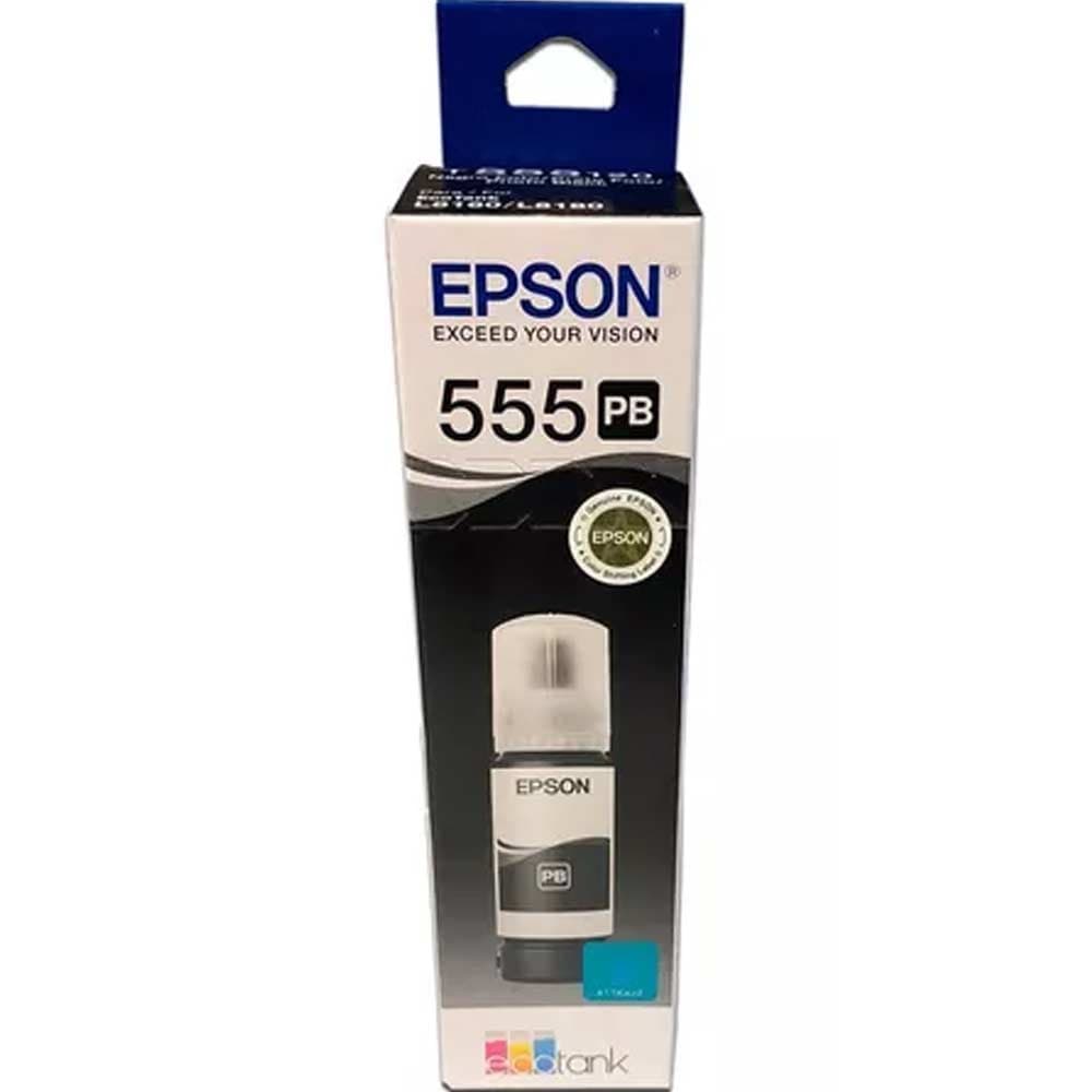 EPSONSUMINISTROS Botella de Tinta EPSON T555120 AL Fotográfica 70 ml COLOR Negro
